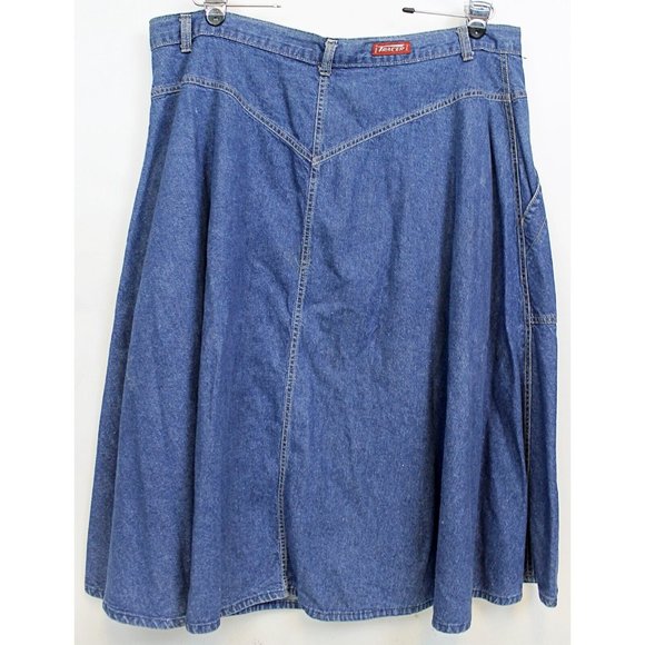 Tracer Woman Denim Jean Skirt  Side Pockets A Line Country Western Prairie Rodeo - Picture 3 of 7